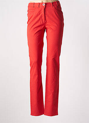 Pantalon slim taille haute taille haute rouge MAT DE MISAINE femme