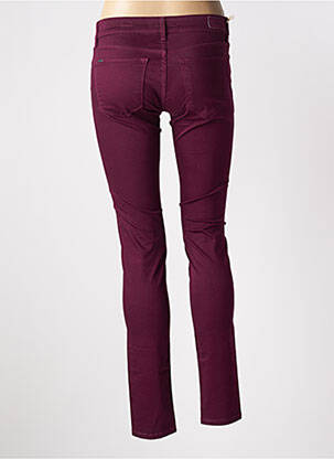 Pantalon slim tissage popeline taille normale violet SALSA femme