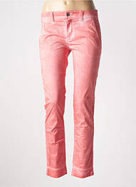 Pantalon chino taille basse taille basse rose LUNATISME femme