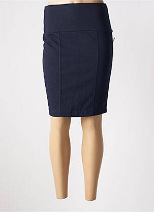Jupe mi-longue taille haute bleu REVD'ELLE femme