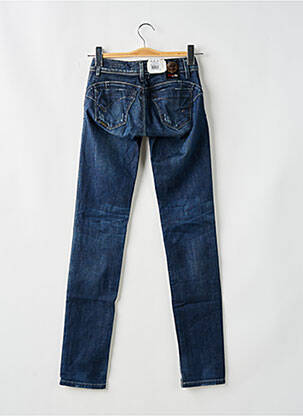 Jeans coupe slim effet usé délavé taille basse bleu SALSA femme