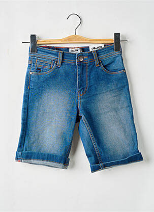 Bermuda tissage denim taille ajustable bleu J&JOY garcon