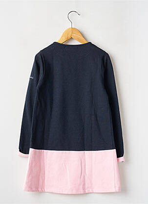 Robe mi-longue fermeture pressionnée manches longues bleu WEEK END A LA MER fille