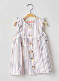 Robe mi-longue volants manches courtes blanc WEEK END A LA MER fille