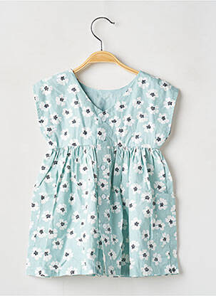 Robe mi-longue manches courtes manches courtes bleu WEEK END A LA MER fille
