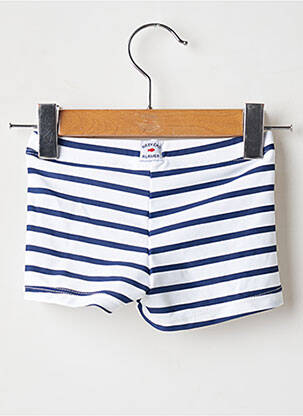 Short de bain elastique à la taille blanc WEEK END A LA MER garçon