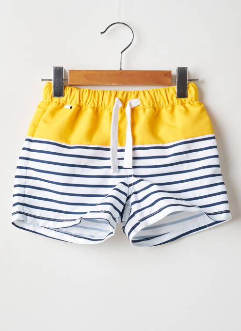Short de bain imprimé fantaisie jaune WEEK END A LA MER garcon