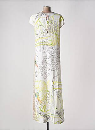 Robe longue manches courtes manches courtes blanc ELISA CAVALETTI femme