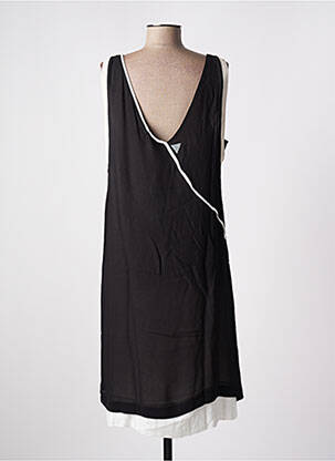 Robe mi-longue coupe fluide sans manche noir ELISA CAVALETTI femme