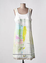 Robe mi-longue coupe fluide sans manche vert ELISA CAVALETTI femme