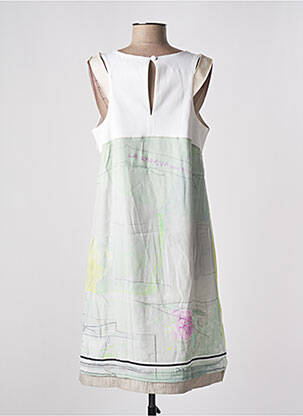 Robe mi-longue coupe fluide sans manche vert ELISA CAVALETTI femme