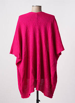 Gilet manches longues maille souple et aérée rose INDIES femme