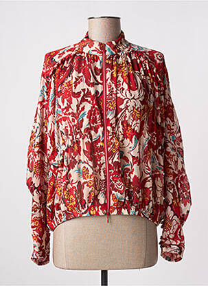 Blouson col col montant rouge INDIES femme