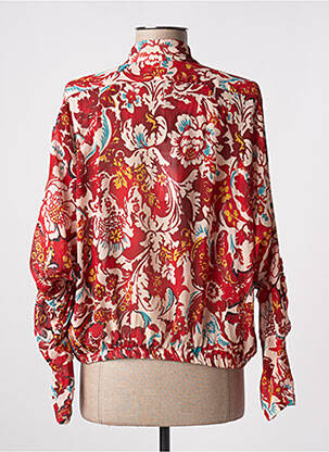 Blouson col col montant rouge INDIES femme