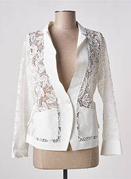 Veste chic manches longues blanc INDIES femme