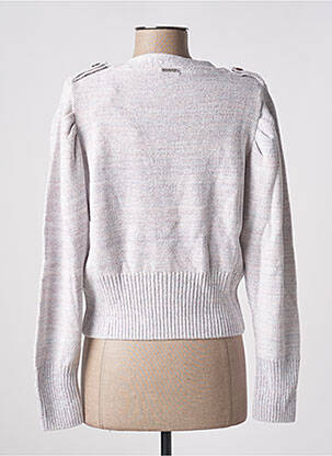 Gilet manches longues resserrée sur le bas blanc ONE STEP femme