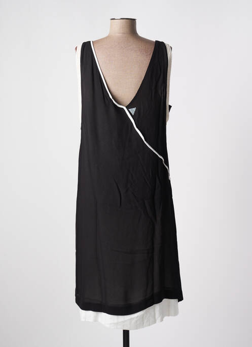 Robe mi-longue coupe fluide sans manche noir ELISA CAVALETTI femme
