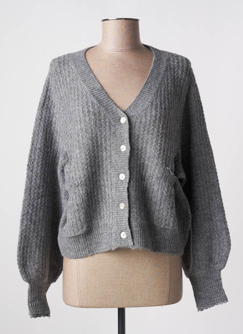 Gilet manches longues gris NÜ pour femme