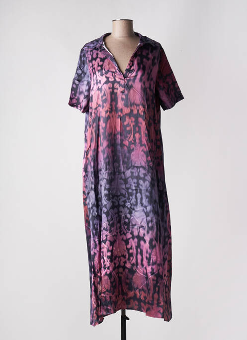 Robe longue violet LAUREN VIDAL pour femme