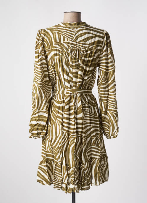 Robe mi-longue vert LAUREN VIDAL pour femme