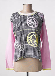 Pull col rond manches longues rose SPORTALM femme
