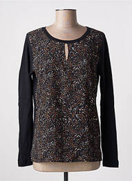 Pull col rond manches longues noir ONE STEP femme
