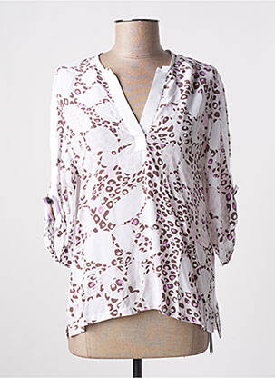 Top coupe fluide manches 3/4 blanc MARC CAIN femme