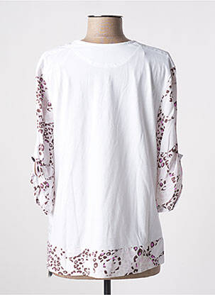 Top coupe fluide manches 3/4 blanc MARC CAIN femme