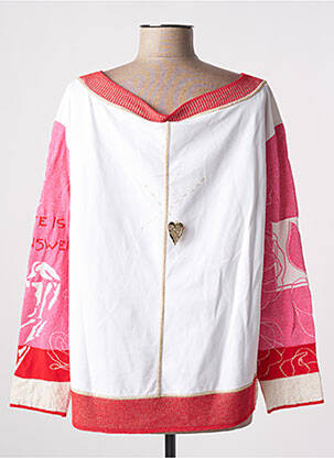 Pull coupe droite manches longues rose ELISA CAVALETTI femme