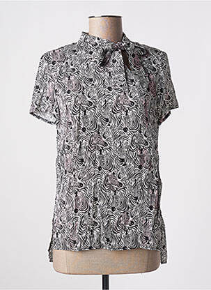 Blouse tissage popeline manches courtes noir SPORTALM femme