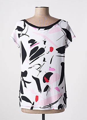 Top stretch manches courtes blanc JOSEPH RIBKOFF femme