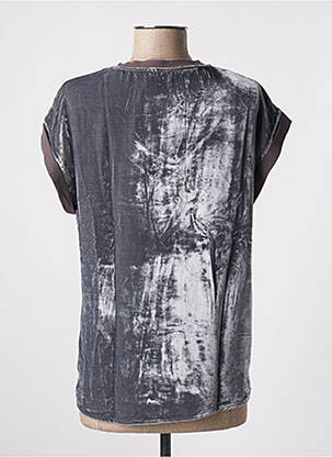 Top manches courtes manches courtes gris LAUREN VIDAL femme