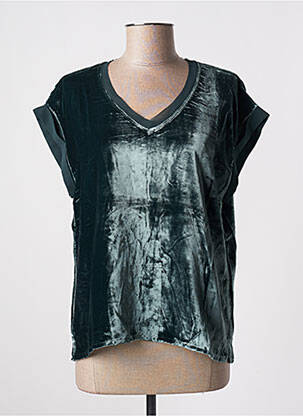 Top manches courtes manches courtes vert LAUREN VIDAL femme