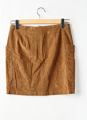 Jupe courte poches marron LAUREN VIDAL femme