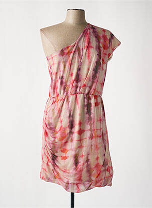 Robe courte manches courtes manches courtes rose IMPREVU femme