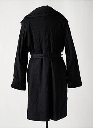 Manteau long coupe cintrée sans capuche noir NÜ femme