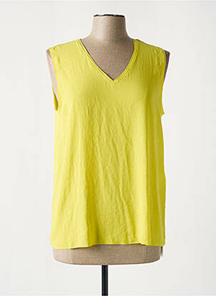 Débardeur coupe droite sans manche jaune MARC CAIN femme