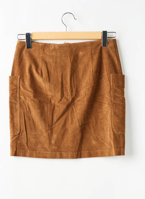 Jupe courte poches marron LAUREN VIDAL femme