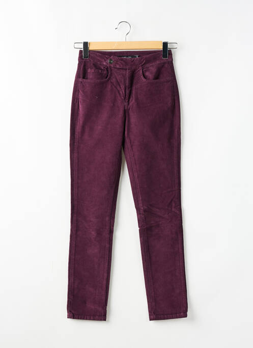 Pantalon slim violet LAUREN VIDAL pour femme