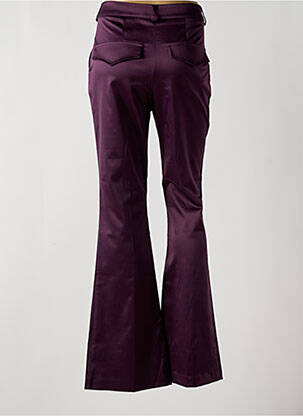 Pantalon flare stretch taille haute violet LAUREN VIDAL femme
