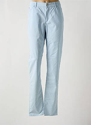 Pantalon slim tissage popeline taille normale bleu EMPORIO ARMANI femme