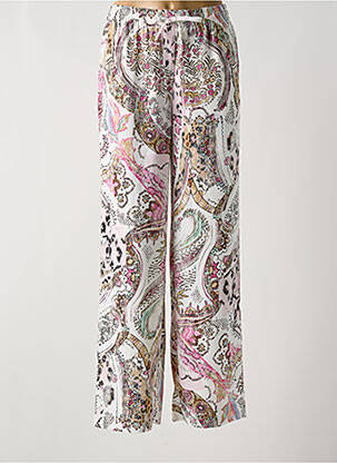 Pantalon large coupe fluide taille haute blanc MARC CAIN femme