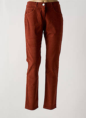 Pantalon slim stretch taille normale marron EAST DRIVE femme