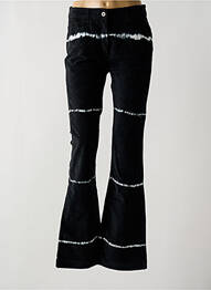 Pantalon flare stretch taille haute noir LAUREN VIDAL femme