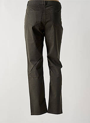 Pantalon droit stretch taille normale vert ONE STEP femme