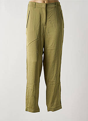 Pantalon droit stretch taille haute vert MARC CAIN femme