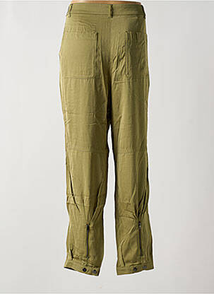Pantalon droit stretch taille haute vert MARC CAIN femme