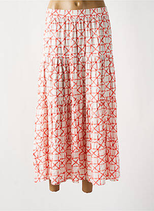 Jupe longue imprimé fantaisie orange ATELIER REVE femme