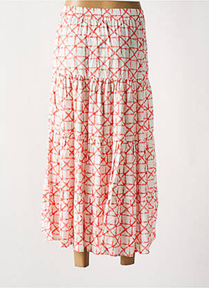 Jupe longue imprimé fantaisie orange ATELIER REVE femme