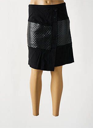 Jupe courte fermeture zippée au dos noir NÜ femme
